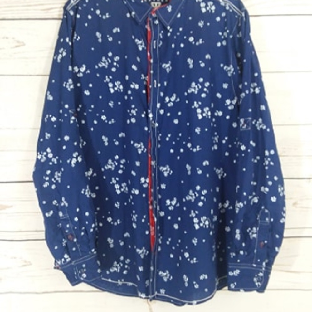 Tranquility & Mayhem Button Down Blue Shirt - image 8